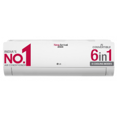 LG 1 Ton 3 Star Dual Inverter Split Ac (Copper, AI Convertible 6-In-1 Cooling, HD Filter with Anti-Virus Protection, TS-Q12CNXE, White)