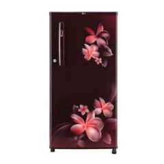 LG 185 L Direct Cool Single Door 1 Star Refrigerator (Scarlet Plumeria, GL-B199OSPB)