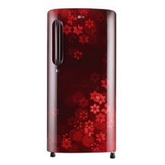 LG 185 L Direct Cool Single Door 3 Star Refrigerator (Scarlet Quartz, GL-B201ASQD)