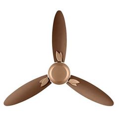 Usha Bloom Magnolia 1250mm 85-Watt Goodbye Dust Ceiling Fan with Anti Dust Feature(Sparkle Golden & Brown, Pack of 2)