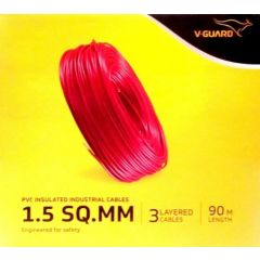 V-Guard Classo+ PVC Insulated 1.50 sq/mm 90m Wire (RED)