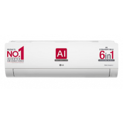 LG 1.5 Ton AI Convertible 6-in-1, 3 Star Split AC with Anti Virus Protection TS-Q18CNXE, White