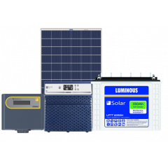 LUMINOUS Solar Home Solution I-CRUZE3000 Inverter + SRS SHINE 2420  + LPTT12150H Solar Tubular Battery &+330W Solar Poly Crystaline Module Pure Sine Wave Inverter