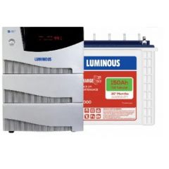 Luminous Cruze 3.5KVA Inverter with RC 18000 Battery (4 Batteries, White & Grey)