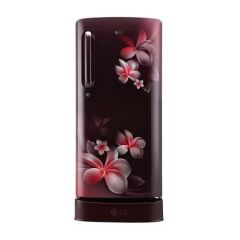 LG 185 L 4 Star Inverter Direct-Cool Single Door Refrigerator (GL-B201ASPY, Scarlet Plumeria)