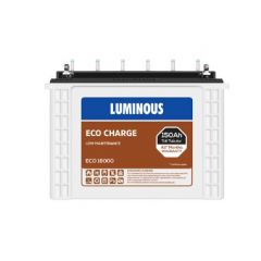 Luminous ECO CHARGE 18000  150Ah Tall Tubular Battery, White