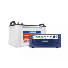 Luminous Eco Volt+ 850 Pure Sine Wave Inverter with Red Charge RC18000 ST 150 Ah Short Tubular Battery for Home, Office & Shops (Blue & White)