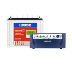 Luminous Inverter & Battery Combo for Home, Office & Shops (Eco Volt Neo 1050 Sine Wave Inverter, Red Charge 18000 150Ah Tall Tubular Battery)