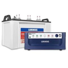 Luminous Inverter & Battery Combo for Home, Office & Shops (Eco Watt Neo 900 Square Wave Inverter, RC 15000 120 Ah Tubular Inverter Battery )