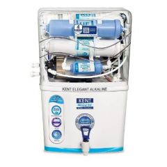 KENT Elegant Alkaline 8 L, RO + UV + UF + TDS Control + Alkaline + UV in Tank Water Purifier (White)