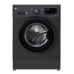 LG 7 kg 5 Star with Steam, Inverter Direct Drive Technology, 6 Motion DD, Touch Panel and 1200 RPM Fully Automatic Front Load Washing Machine with In-built Heater Black, Grey  (FHM1207ADMB)