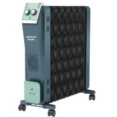 Havells Hestio 13 Wave Fin OFR 2900 Watt with 3 Heat Setting 1000W/1500W/2500W & PTC Heater 400W (Blue & Black)
