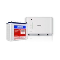 Luminous Inverter & Battery Combo for Home, Office & Shops (iCon 1100 Pure Sine Wave Inverter, RC 25000 200 Ah Tall Tubular Battery), White, Standard (icon1100_RC25000)