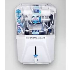 KENT Crystal Alkaline 11L RO + UV + UF + Alkaline +TDS Control + UV in Tank Water Purifier (White)