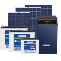 Luminous PCU - NXT+ 9.5 KVA Inverter (1) With LPTT 12150H Battery (10) And Solar Panel 330W (22)- Blue