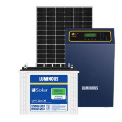 Luminous PCU NXT+ 12.5 KVA Inverter (1) With LPTT 12150H Battery (10) And Solar Panel 550W (18)- Blue