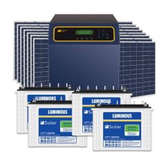 Luminous PCU NXT+ 7.5 KVA Inverter (1) With LPTT 12150H Battery (8) And Solar Panel 330W (20)- Blue