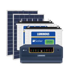 LUMINOUS Solar Home Solution NXG+ 1625 & 150Ah Solar Tubular Battery & 330W Poly Crys Module Pure Sine Wave Inverter
