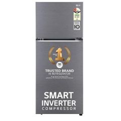 LG 398 Litres 2 Star Frost Free Smart Inverter Double Door Refrigerator (GL-N422SDSY, Dazzle Steel)