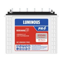LUMINOUS RC 25000 PRO Tubular Inverter Battery  (200Ah)