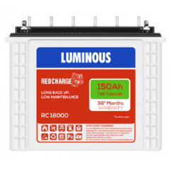 Luminous RedCharge RC18000 150Ah Tall Tubular Battery Tubular Inverter Battery (150Ah)