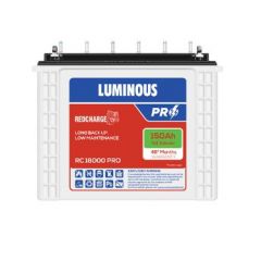 Luminous RedCharge RC18000 Pro 150Ah Tall Tubular Battery Tubular Inverter Battery (150Ah)