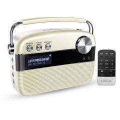 Saregama Carvaan Hindi - Portable Music Player with 5000 Preloaded Songs, FM/BT/AUX (Porcelain White)