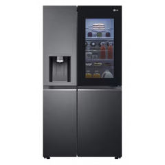 LG 630 Litres 3 Star Frost Free Side by Side Refrigerator InstaView, Matte Black, GL-X257AMC3