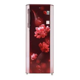 LG 261 L Direct Cool Single Door 3 Star Refrigerator with Base Drawer  (Scarlet Charm, GL-B281BSCX)