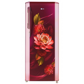 LG 261 L Direct Cool Single Door 3 Star Refrigerator  (Red Water Lily, GL-B281BRWX)