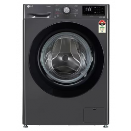 LG 6.5 Kg 5 Star Inverter Fully-Automatic Front Loading Washing Machine with Inbuilt heater (FHV1265Z2M, Middle Black, AI DD Technology & Steam for Hygiene)
