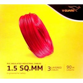 V-Guard Classo+ PVC Insulated 1.50 sq/mm 90m Wire (RED)