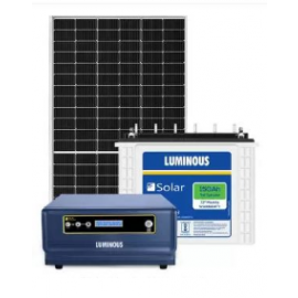 LUMINOUS Solar Home Solution NXG+ 1450 & LPTT12150L 150Ah (1N) Solar Tubular Battery &  PV 170W (4N) Poly Crys Module Pure Sine Wave Inverter