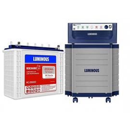 LUMINOUS Eco Watt+950 Inverter with RC25000 200 Ah Tubular Battery with TX100L Trolly Tubular Inverter Battery (200Ah)