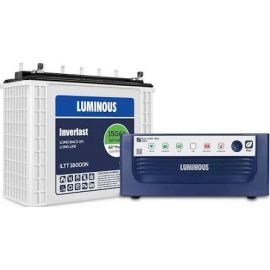 Luminous Inverter & Battery Combo for Home, Office & Shops (Eco Watt Neo 1050 Square Wave Inverter, Inverlast ILTT 18000N 150Ah Tall Tubular Battery), White, Standard
