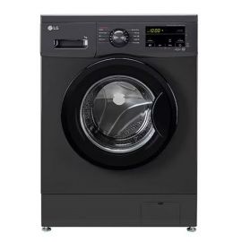 LG 7 kg 5 Star with Steam, Inverter Direct Drive Technology, 6 Motion DD, Touch Panel and 1200 RPM Fully Automatic Front Load Washing Machine with In-built Heater Black, Grey  (FHM1207ADMB)
