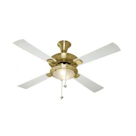 Usha Fontana One 1270mm Ceiling Fan with Decorative Lights (Gold with Ivory Blades)