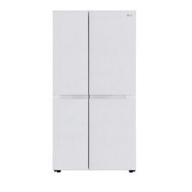 LG 650 Litres 3 Star Frost Free Side by Side Refrigerator with Smart Inverter Compressor (GL-B257DLW3, Linen White)
