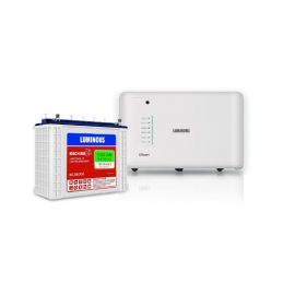 Luminous Inverter & Battery Combo for Home, Office & Shops (iCon 1100 Pure Sine Wave Inverter, RC 18000 150 Ah Tall Tubular Battery), White, Standard (icon1100_RC18000) VPS