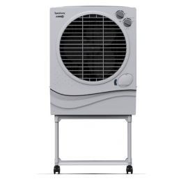Symphony Jumbo 70 Desert Air Cooler 70-litres, with Trolley, Powerful Fan, 3-Side Cooling Pads, Whisper-Quiet Performance & Low Power Consumption (Light grey)