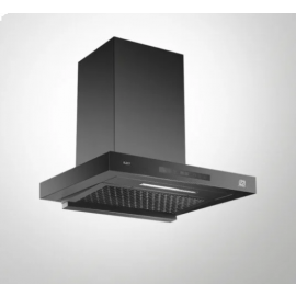 Kaff KMT 75 | Filterless | Gesture Control | Dry Heat Auto Clean Wall Mounted Chimney  (Black 1300 CMH)