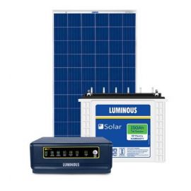 LUMINOUS Solar Home Solution NXG 1150 , LPTT12150L Solar Tubular Battery & 170 W Poly Crystalline Module Pure Sine Wave Inverter
