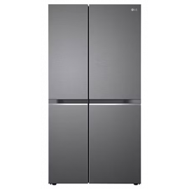 LG 650L, Convertible Side-by-Side Refrigerator with Smart Inverter Compressor, Smart Diagnosis™, GL-B257HDS3 Dazzle Steel