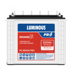 Luminous Red Charge RC 26000 pro 180 Ah Recyclable Tall Tubular Inverter Battery for Home Office & Shops (White), Standard