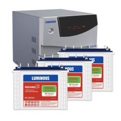 Luminous Cruze+ 2.5 kVA Inverter (1) with RC 18000 Battery (3), (Model: Cruze+ 2.5KVA-1_RC18000-3), Blue