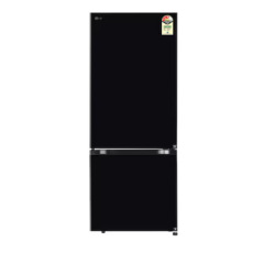 LG 340L Bottom Freezer Refrigerator, Door Cooling+, Wi-Fi Convertible, Metal Fresh, Black Mirror, 3 Star