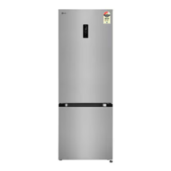 LG 340L Bottom Freezer Refrigerator, Door Cooling+™, Wi-Fi Convertible, E-Micom, Shiny Steel, 3 Star