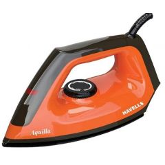 Havells Aquilla Dry Iron 1000 W, Non Stick Coated (Amber)