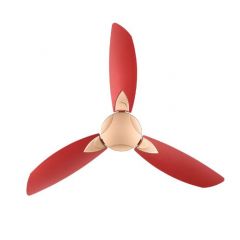 Usha Bloom Primrose 1250mm Dust, Oil & Moisture Resistant Ceiling Fan (Sparkle Golden & Cherry, Pack of 2)