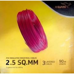 V-Guard Classo+ PVC Insulated 4 sq/mm Wire 90m (Red)